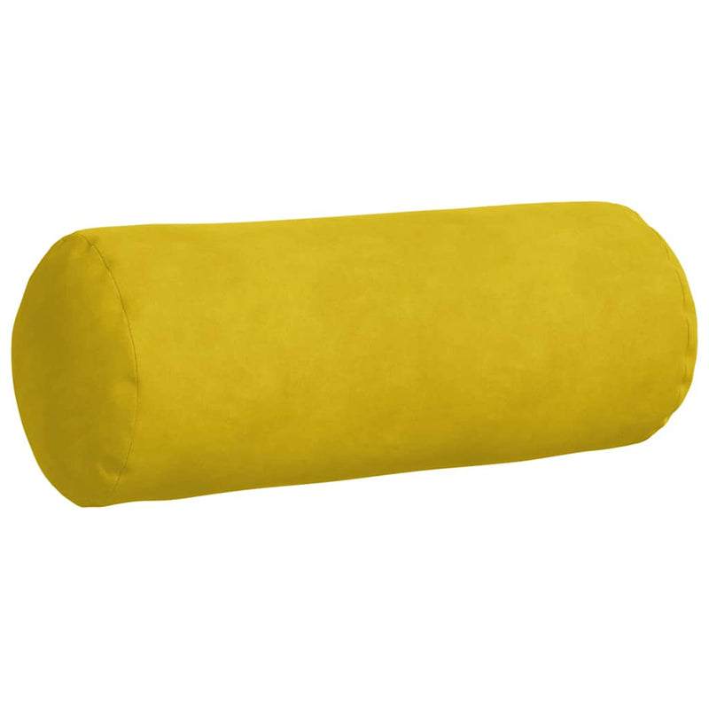 Perne Bolster 2 pcs Galben Ø 15 x 40 cm Țesătură din corduroy