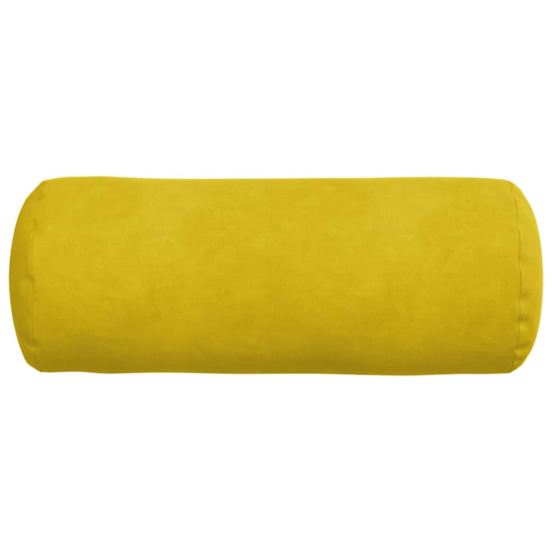Perne Bolster 2 pcs Galben Ø 15 x 40 cm Țesătură din corduroy