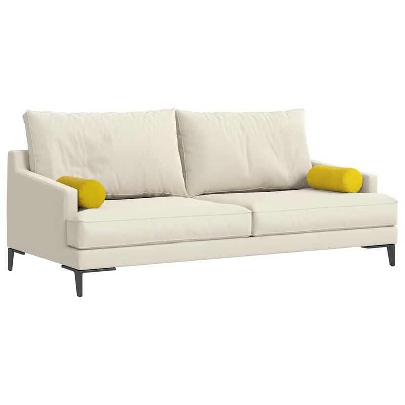 Perne Bolster 2 pcs Galben Ø 15 x 40 cm Țesătură din corduroy