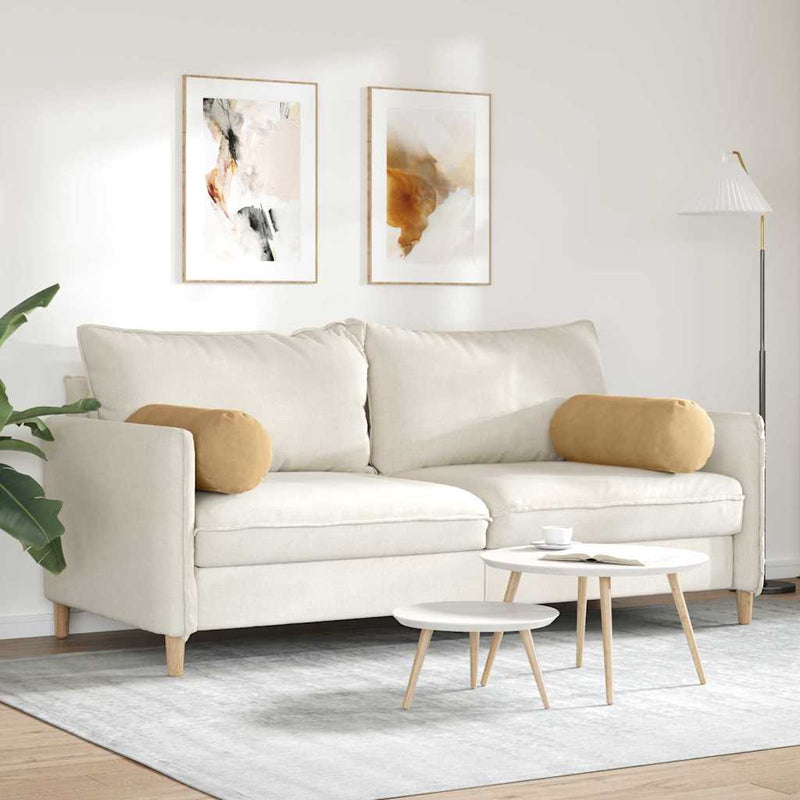 Perne Bolster 2 pcs Maro Ø 25 x 70 cm Țesătură din corduroy