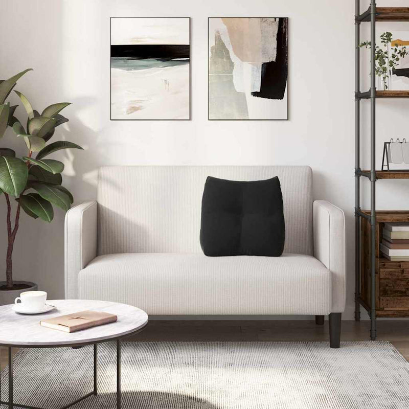 Perna pentru spate Negru 45 x 24 x 50 cm Catifea