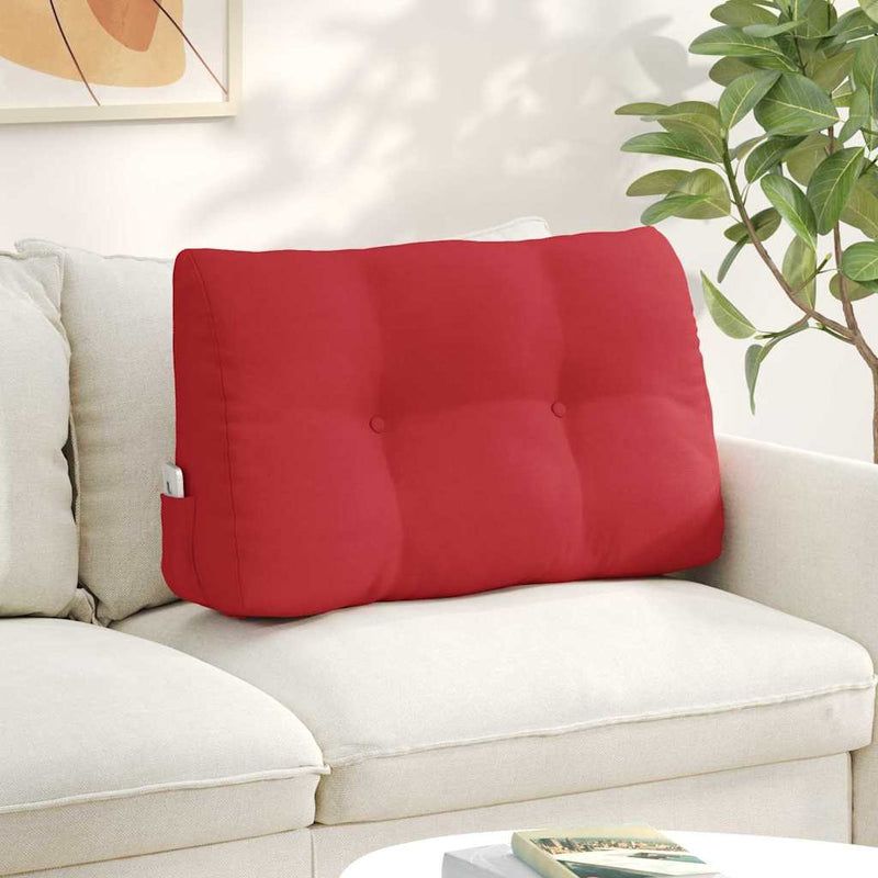 Perna pentru spate Roșu 80 x 24 x 50 cm țesătură