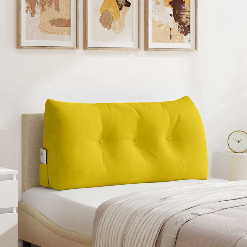 Perna pentru spate Galben 100 x 24 x 50 cm Catifea