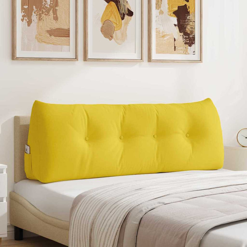 Perna pentru spate Galben Deschis 140 x 24 x 50 cm țesătură