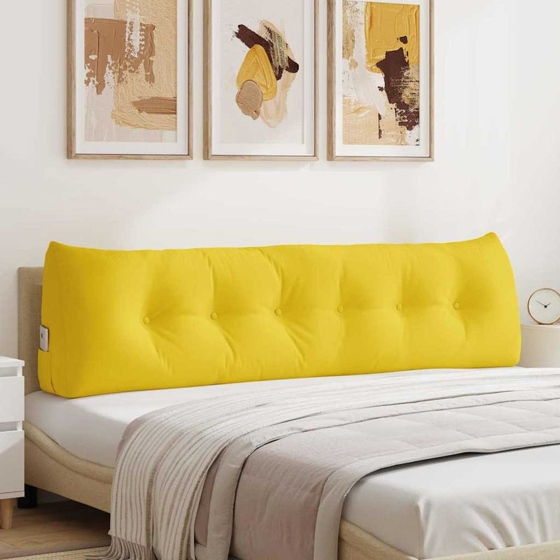 Perna pentru spate Galben Deschis 180 x 24 x 50 cm țesătură