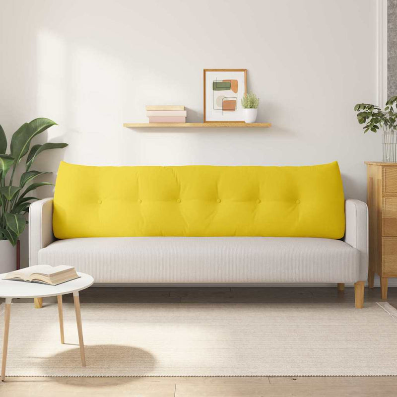 Perna pentru spate Galben Deschis 180 x 24 x 50 cm țesătură
