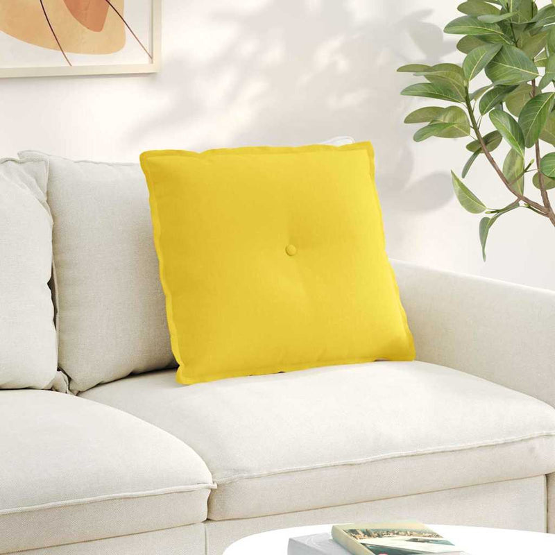 Perna pentru spate Galben Deschis 60 x 19 x 50 cm țesătură