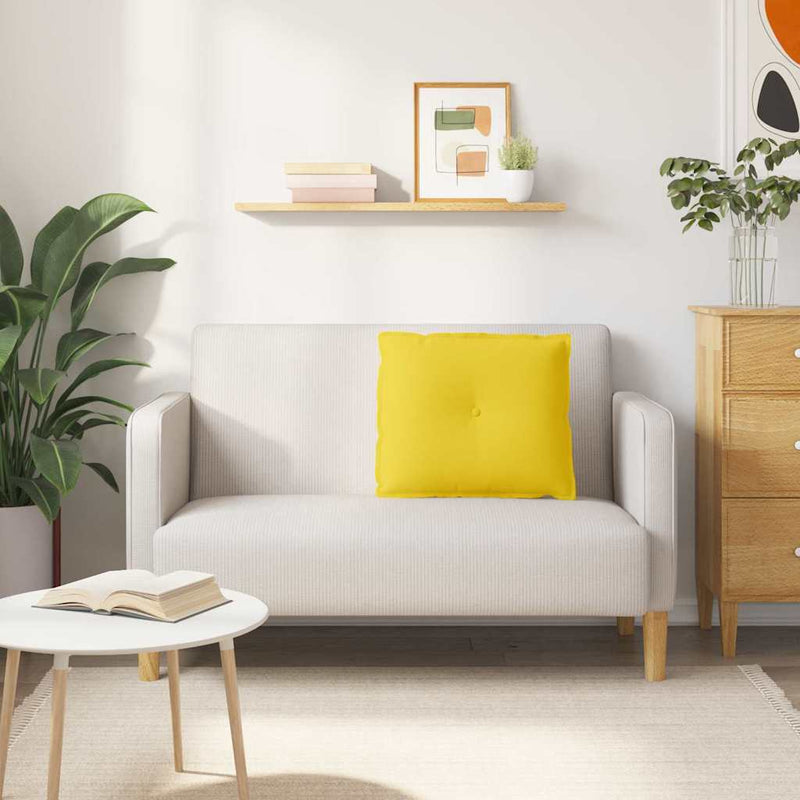 Perna pentru spate Galben Deschis 60 x 19 x 50 cm țesătură