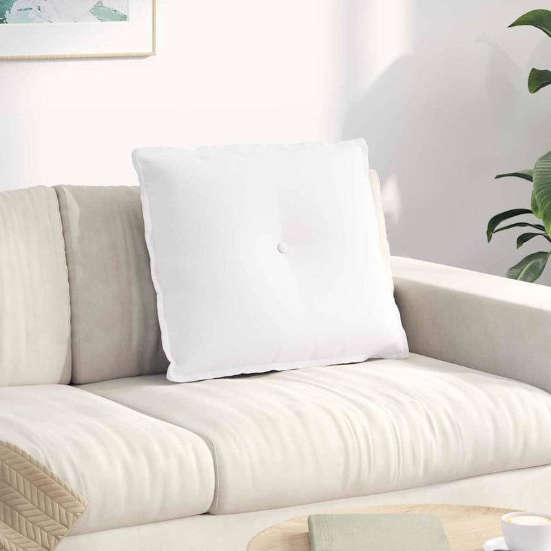 Perna pentru spate Alb 60 x 19 x 50 cm țesătură