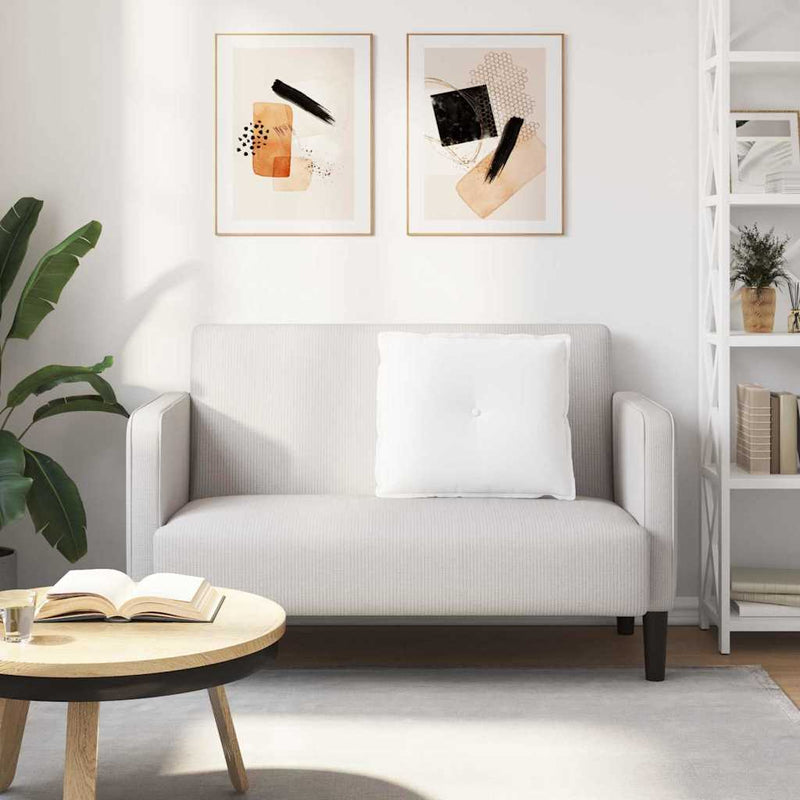 Perna pentru spate Alb 60 x 19 x 50 cm țesătură