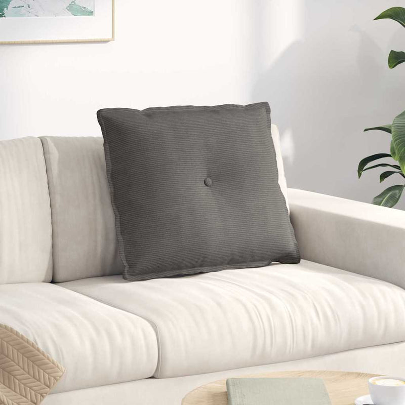 Perna pentru spate Gri deschis 60 x 50 cm Țesătură din corduroy