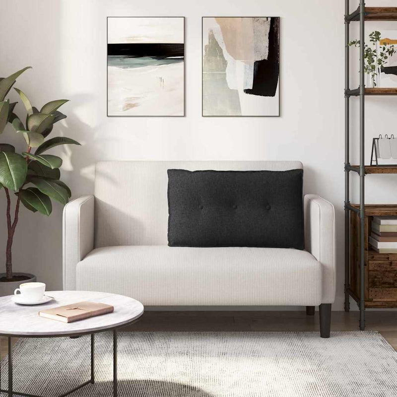 Perna pentru spate Negru 80 x 19 x 50 cm țesătură