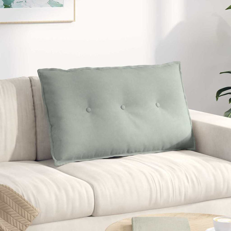 Perna pentru spate Gri deschis 80 x 50 cm Țesătură din corduroy