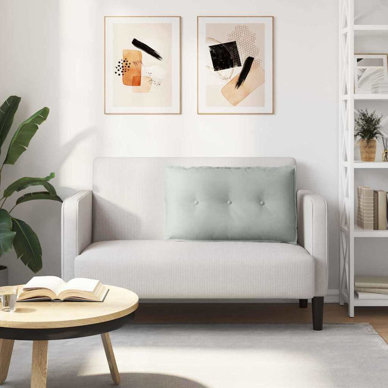 Perna pentru spate Gri deschis 80 x 50 cm Țesătură din corduroy