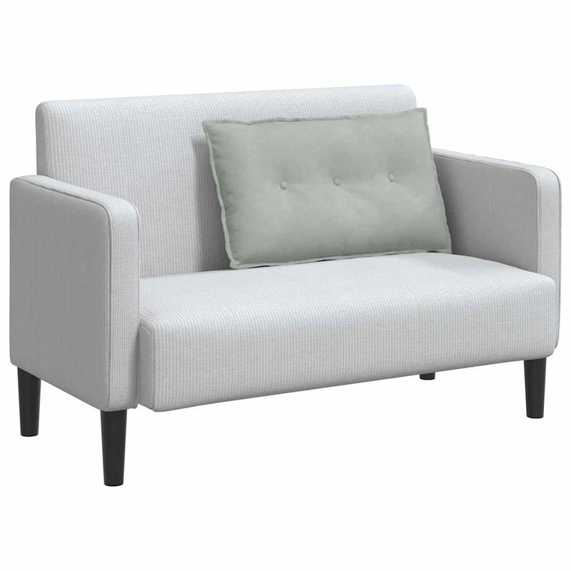 Perna pentru spate Gri deschis 80 x 50 cm Țesătură din corduroy