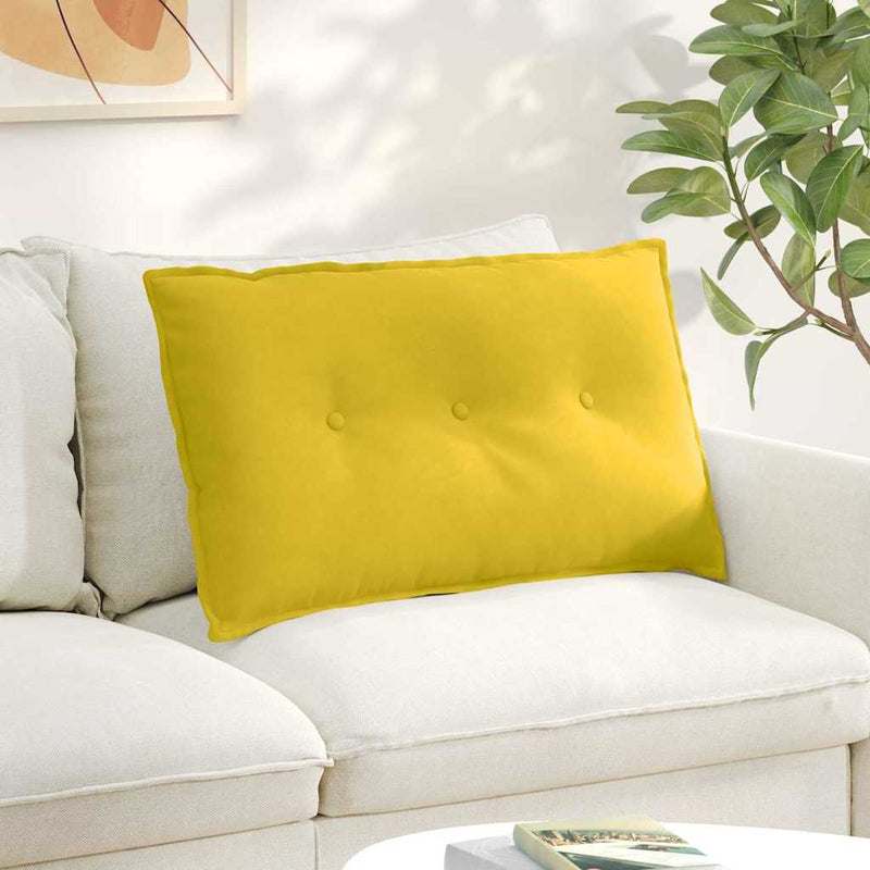 Perna pentru spate Galben 80 x 50 cm Țesătură din corduroy