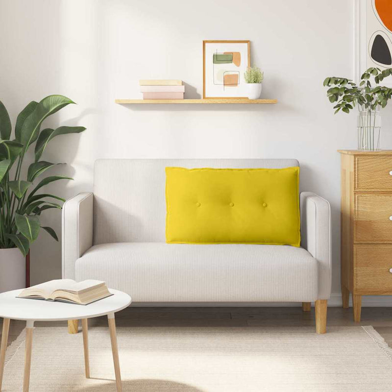 Perna pentru spate Galben 80 x 50 cm Țesătură din corduroy