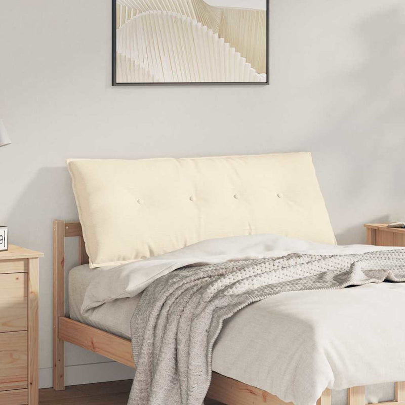 Perna pentru spate Crem 120 x 50 cm Țesătură din corduroy