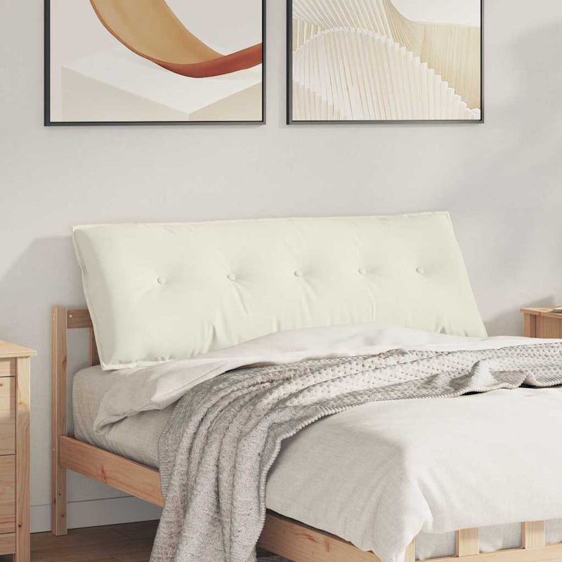 Perna pentru spate Crem 140 x 50 cm Țesătură din corduroy