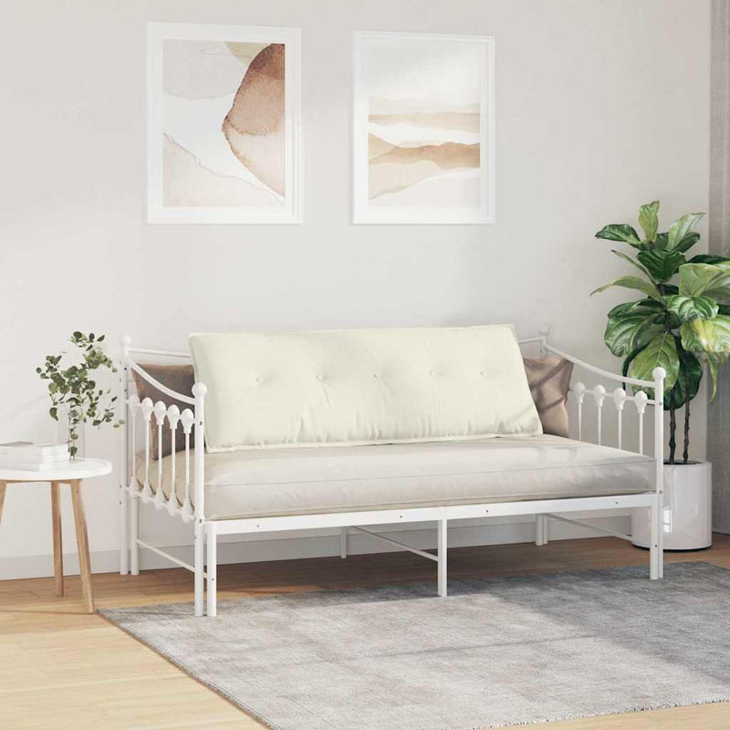 Perna pentru spate Crem 140 x 50 cm Țesătură din corduroy