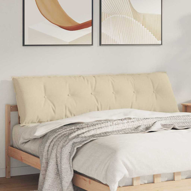 Perna pentru spate Crem 180 x 19 x 50 cm țesătură
