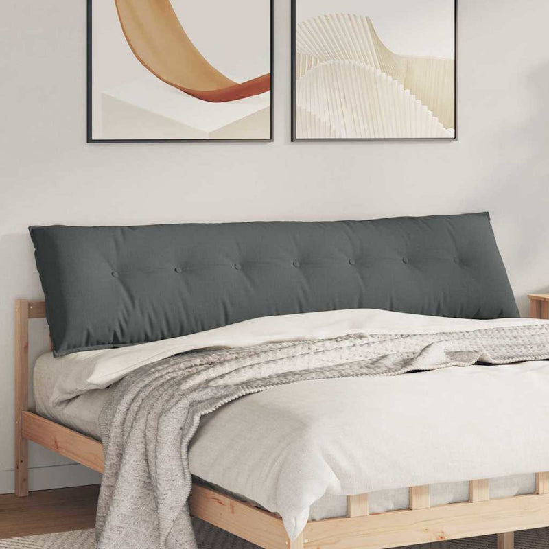 Perna pentru spate Gri închis 200 x 19 x 50 cm țesătură