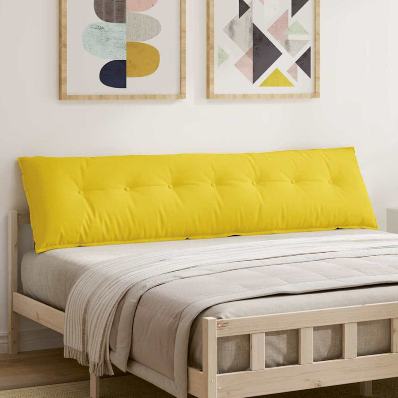 Perna pentru spate Galben Deschis 200 x 19 x 50 cm țesătură
