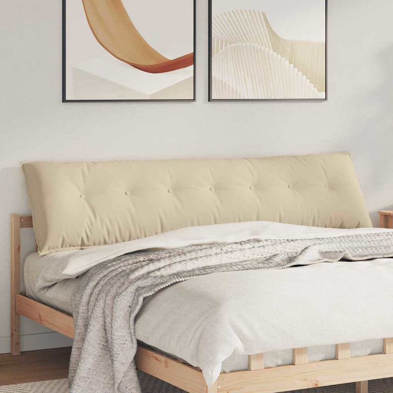 Perna pentru spate Crem 200 x 50 cm Țesătură din microfibră