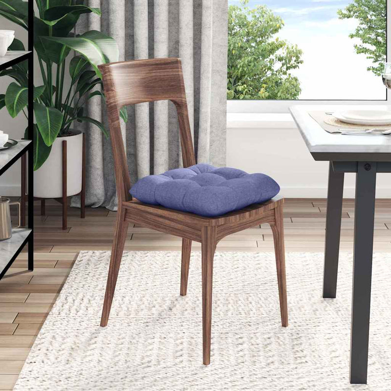 Perne de Șezut 4 buc. Țesătură Albastru Jeans 45 x 45 x 12 cm