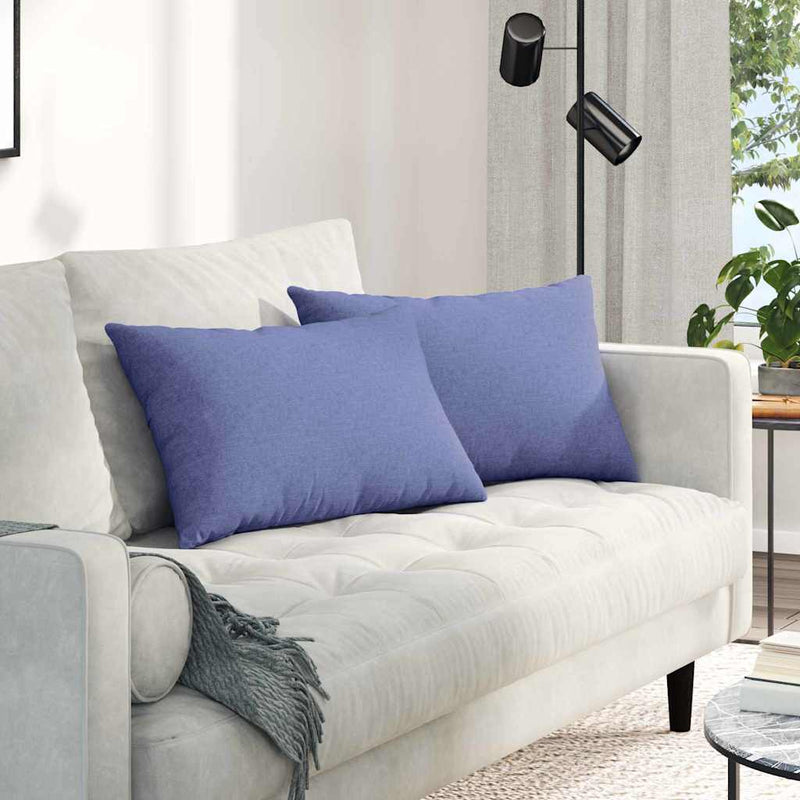 Perne pentru canapea 2 buc. țesătură Albastru Jeans 60 x 40 cm