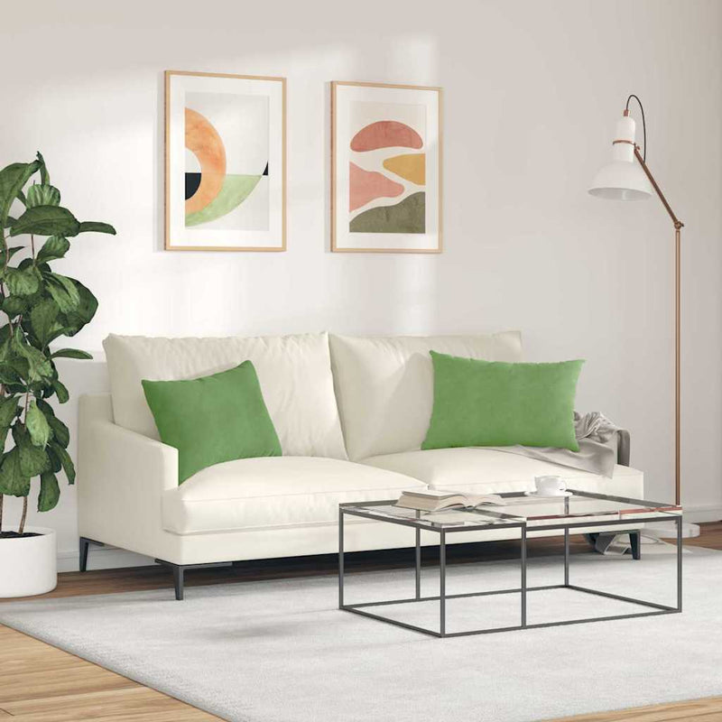 Perne pentru canapea 2 pcs Lysegrønn 60 x 40 cm