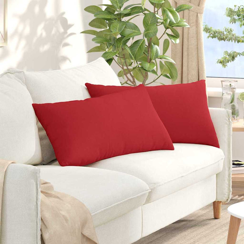 Perne pentru canapea 2 buc. țesătură Roșu 80 x 40 cm