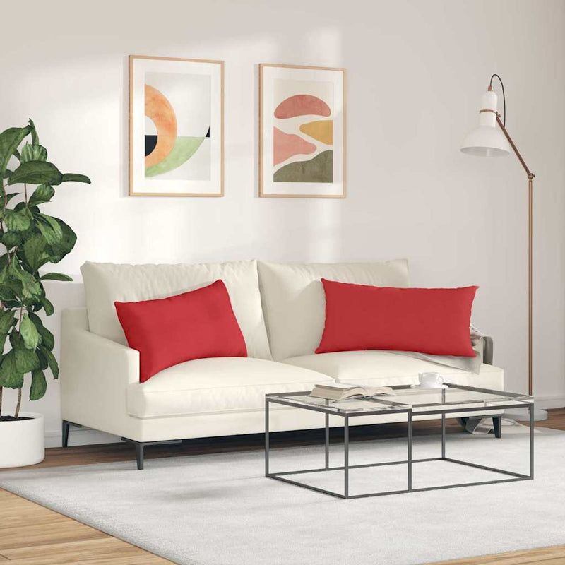 Perne pentru canapea 2 buc. țesătură Roșu 80 x 40 cm