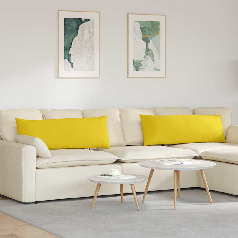 Perne pentru canapea 2 buc. țesătură Galben Deschis 120 x 40 cm