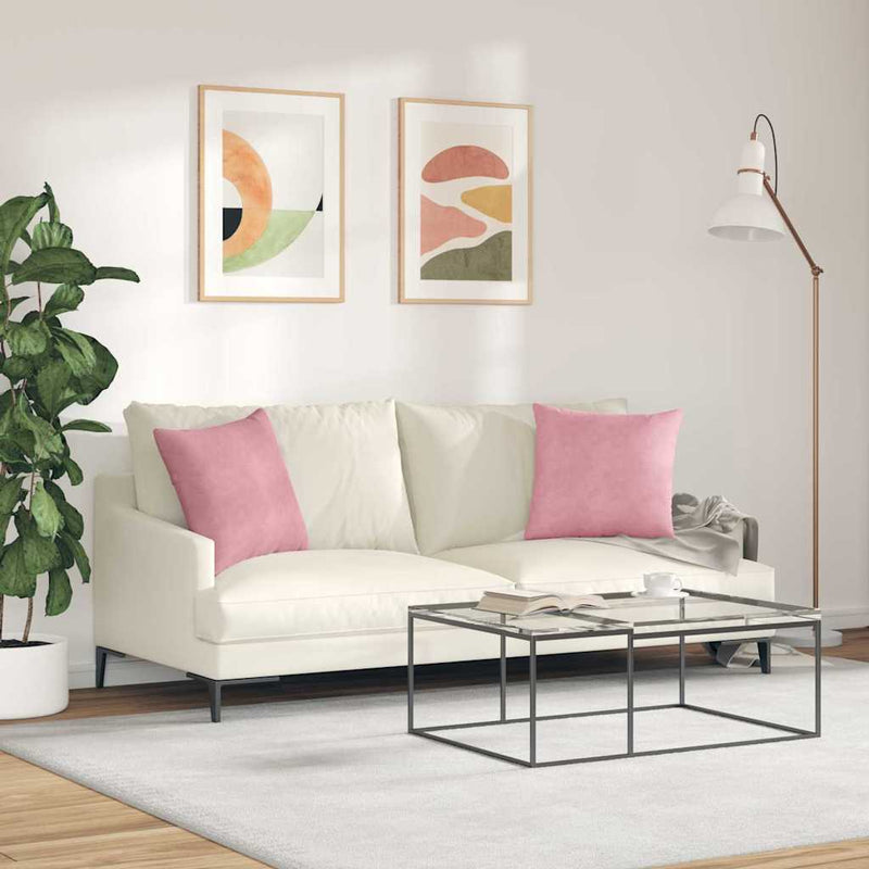 Perne pentru canapea 2 pcs Roz 45 x 45 cm Țesătură din corduroy
