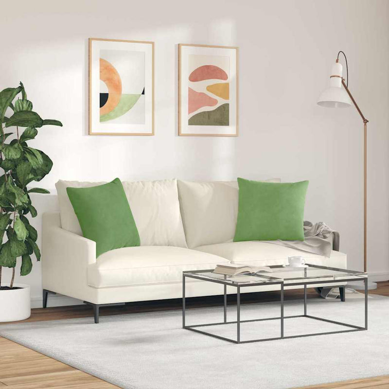Perne pentru canapea 2 pcs Verde deschis 50 x 50 cm