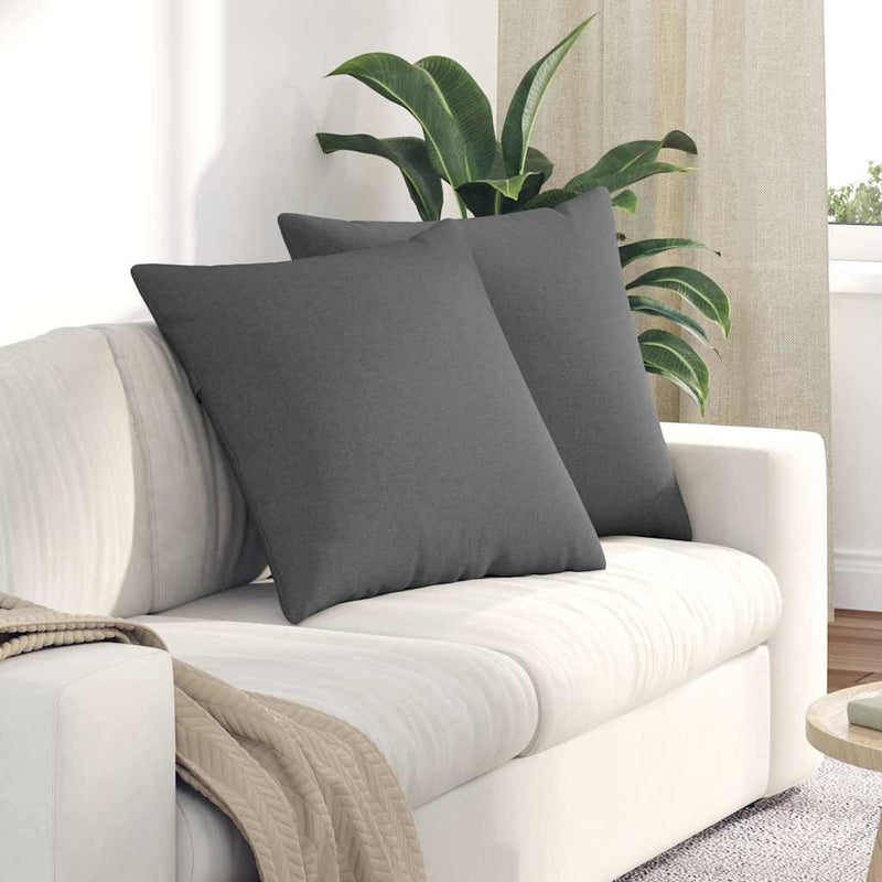 Perne pentru canapea 2 buc. țesătură Gri închis 60 x 60 cm