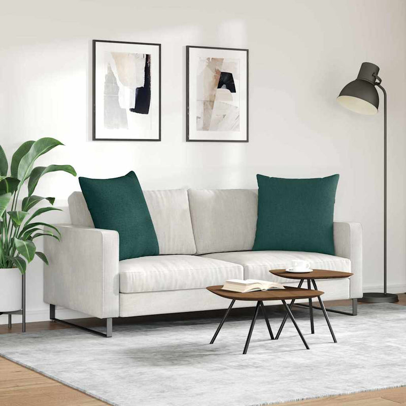 Perne pentru canapea 2 buc. țesătură Verde închis 60 x 60 cm