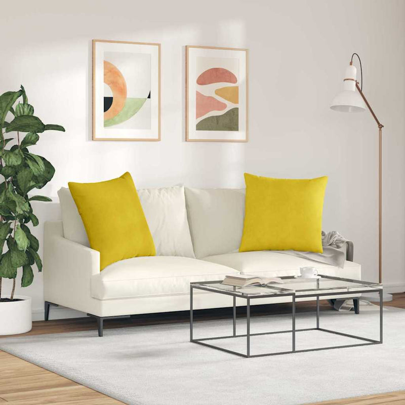 Perne pentru canapea 2 pcs Galben 80 x 80 cm