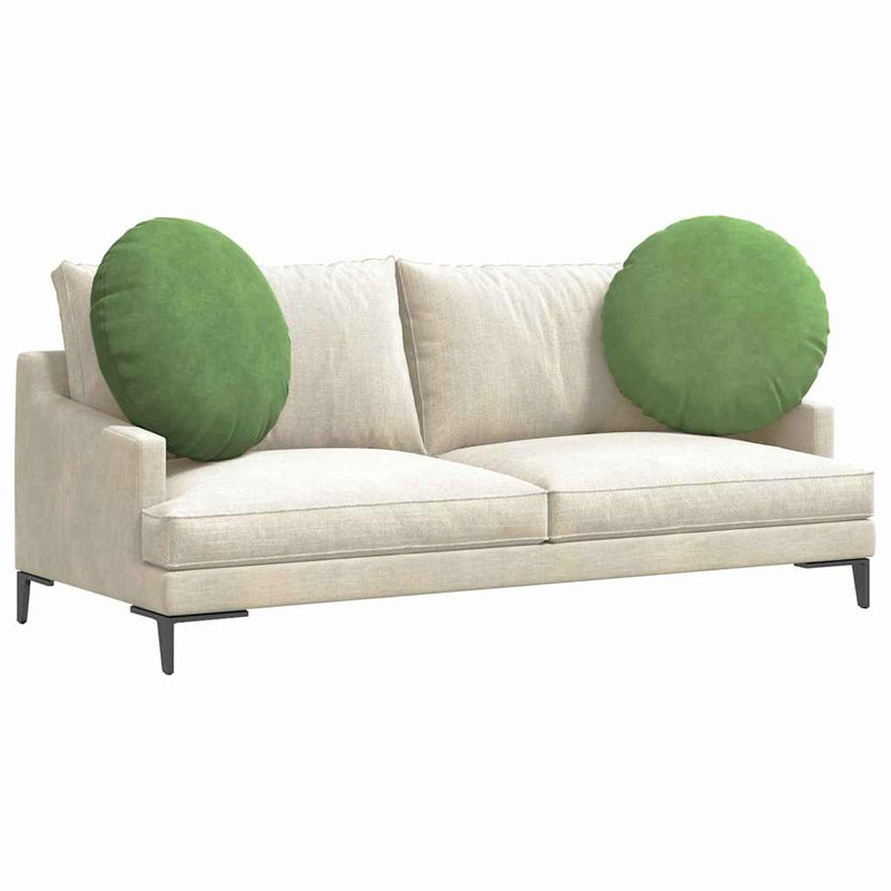 Perne de Șezut 2 buc. Catifea Verde deschis Ø60 x 21 cm