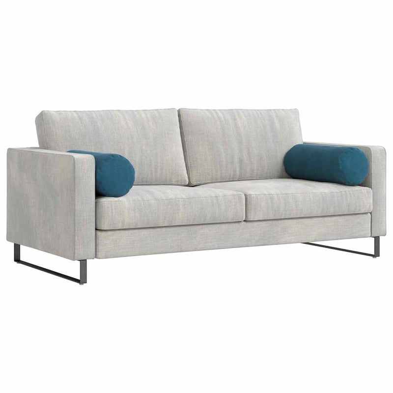 Perne Bolster 2 pcs albastru Ø 25 x 70 cm Țesătură din corduroy