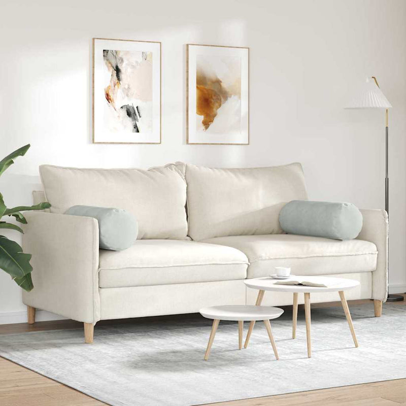 Perne Bolster 2 pcs Gri deschis Ø 25 x 70 cm