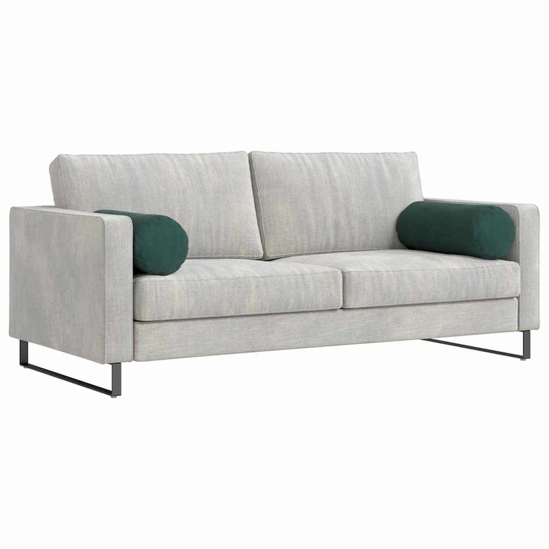 Perne Bolster 2 pcs Verde închis Ø 25 x 70 cm