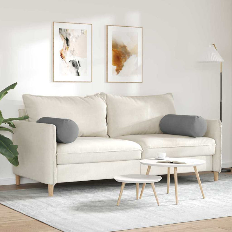 Perne Bolster 2 pcs Gri închis Ø 25 x 70 cm