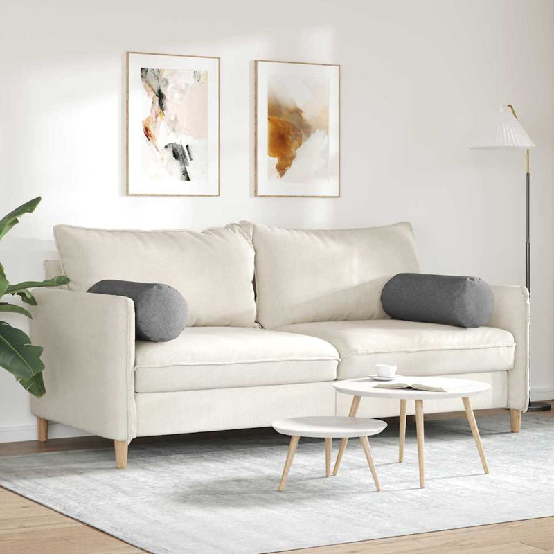 Perne Bolster 2 pcs Gri închis Ø 25 x 70 cm