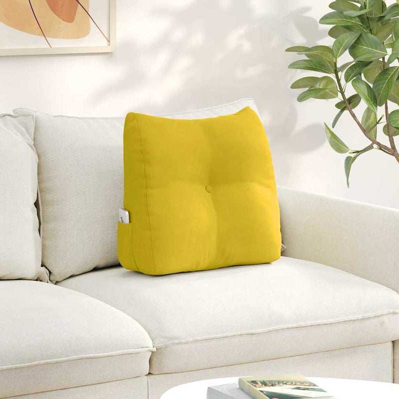 Perna pentru spate Galben 45 x 24 x 50 cm Catifea