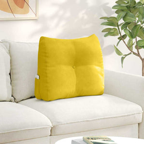 Perna pentru spate Galben 60 x 24 x 50 cm Catifea