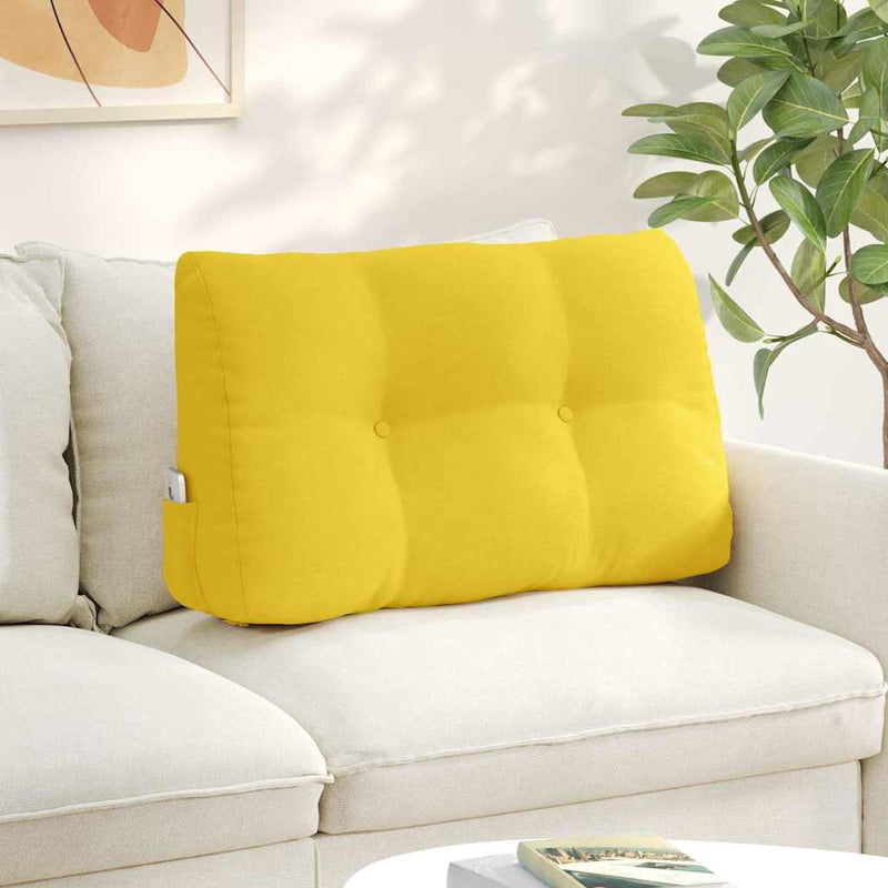 Perna pentru spate Galben Deschis 80 x 24 x 50 cm țesătură