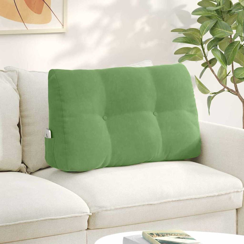 Perna pentru spate Verde deschis 80 x 24 x 50 cm Catifea