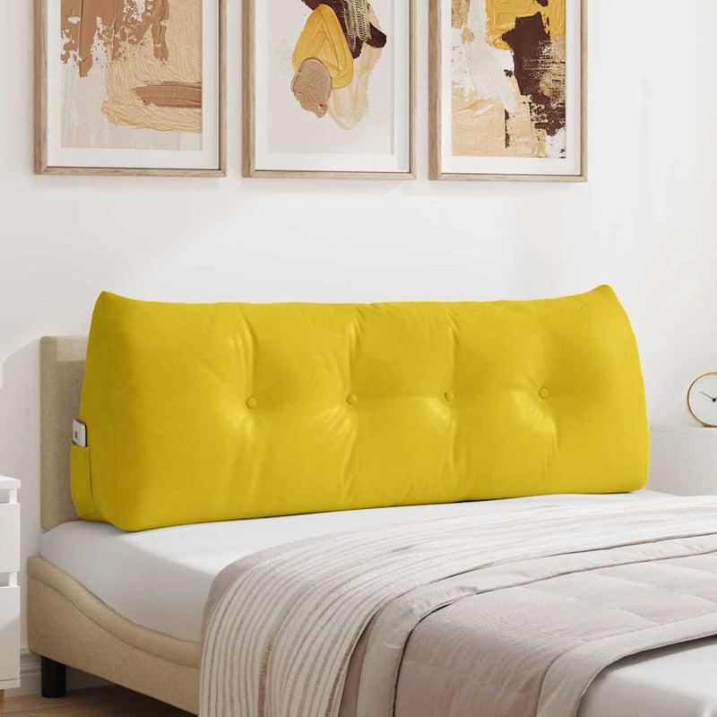 Perna pentru spate Galben 140 x 24 x 50 cm Catifea